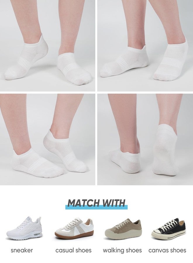 SIXDAYSOX White Ankle Socks Womens Thin Breathable No Show Low Cut Cotton Socks 5 Pairs - Image 2